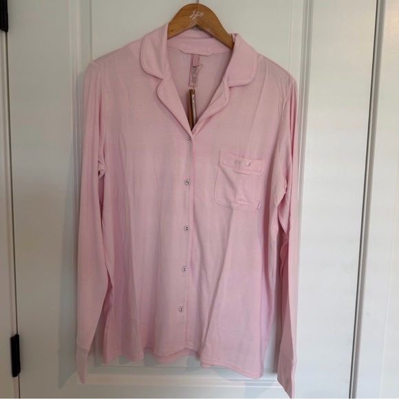 NWT SKIMS SOLD OUT Cherry Blossom Pink Soft Lounge Pajama Set Long Sleeve Small - Picture 6 of 8